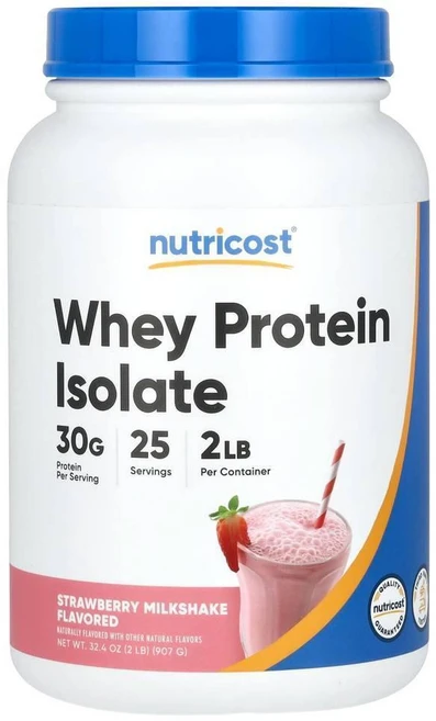 뉴트리코스트 웨이 프로틴 아이솔레이트 딸기 밀크쉐이크, 907g, 1개 - 쿠팡