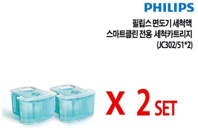 필립스 필립스 면도기 스마트클린 카트리지 4개입 JC302 * 2set, 필립스 필립스 면도기 스마트클린 카트리지 4개입 JC3