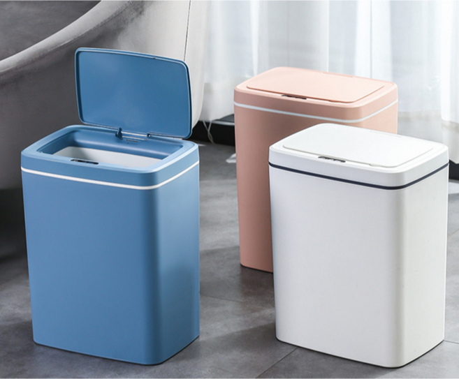 자동휴지통오토빈 센서휴지통11l 19종 충전식 배터리식 적외선 오토센서 스마트, E 16L 핑크  센서 + 진동 + 버튼, 배터리 버전