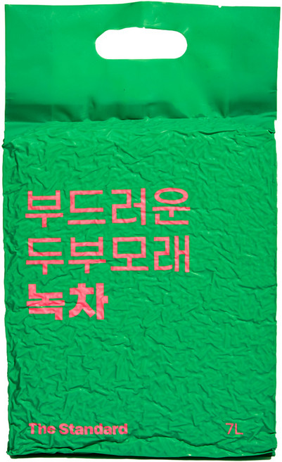 더스탠다드 가는입자 2mm 고양이 두부모래 응고형 대용량, 녹차, 6개, 7L