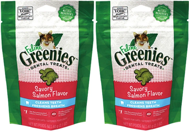 필라인 그리니즈 덴탈트릿, 연어맛, 60g, 2개 - 쿠팡