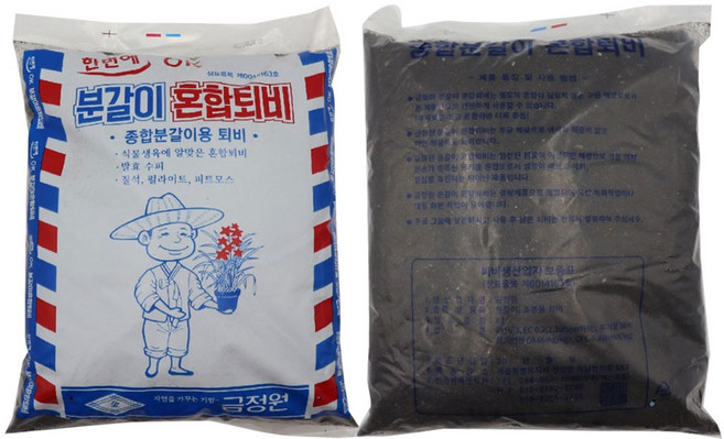 종합 분갈이용 혼합퇴비 8L 질석 펄라이트 피트모스, 1개