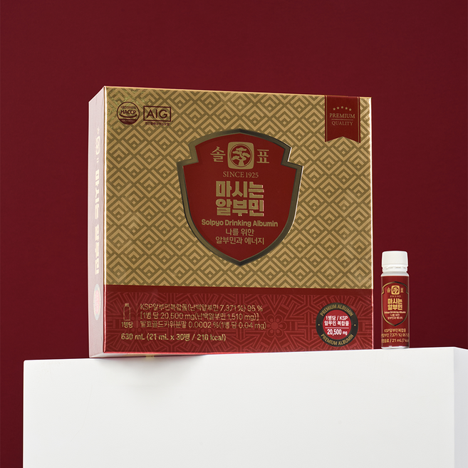 솔표 마시는 알부민 21ml x 30병, 30개