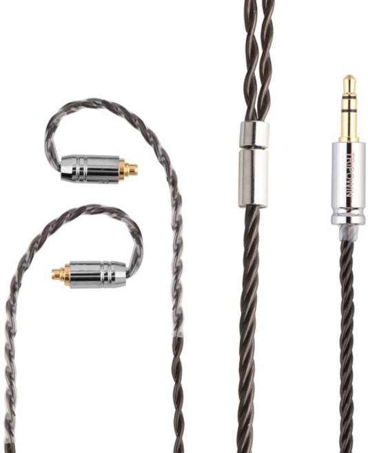 Tripowin Mirage 4 코어 HiFi IEM 케이블 30AWG OCC 교체 케이블 이어폰 모니터 Audiophile 용 코어 당 12 선, [02] 3.5mm-MMCX, 1개