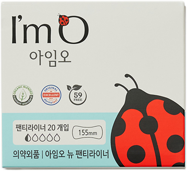 아임오 유기농 순면 팬티라이너, 일반, 20개입, 1개