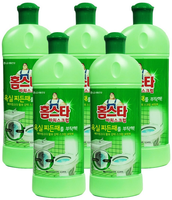 홈스타 파워스크럽 욕실용, 550ml, 5개