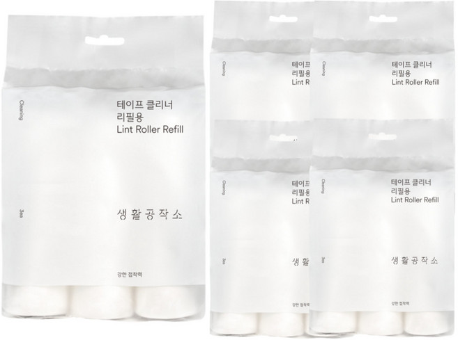 생활공작소 테이프클리너 리필 3p, 5개