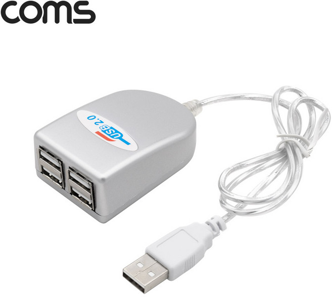 U2672 Coms 무전원 USB 2.0 4포트 허브 70cm, 롸잇나우 쿠팡 본상품선택, 1개