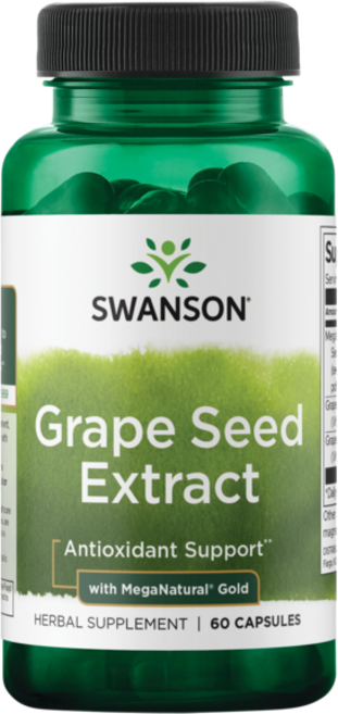 Swanson 斯旺森 Meganatural葡萄籽萃取膠囊, 1罐, 60顆