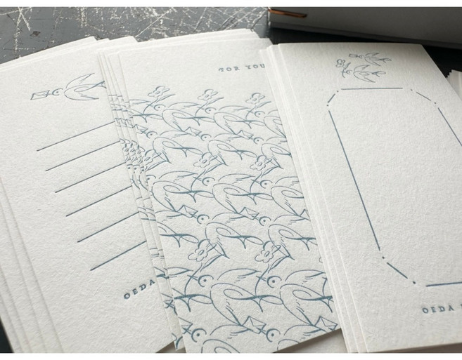 OEDA LETTERPRESS 活版印刷 盒裝小卡組, 1個, 01.淺藍色 CB014, 淺藍色