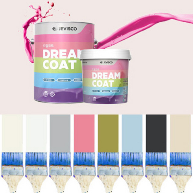 벽지 타일 목재 위에바르는 친환경 셀프 벽 페인트 바르는 페인팅, 어디나젯소0.5L, 벽지용, 1개