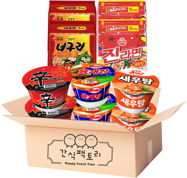 간식팩토리 봉지라면 멀티팩+컵라면 1호 세트, 1개