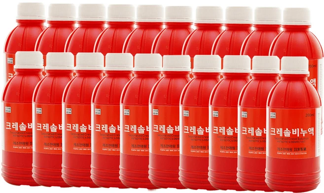 크레졸 크레솔 비누액 소독약 해충 멧돼지 유해동물 냄새기피제 200ml 20병, 20개 - 쿠팡