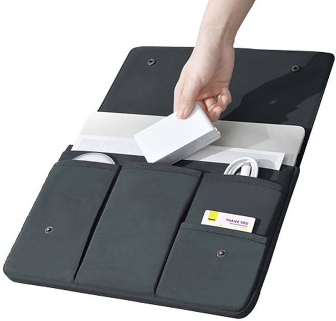 제이와이홀딩스 노트북 테블릿 포켓 파우치, 화이트