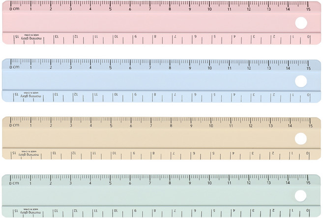 모닝글로리 밀키컬러 자 15cm, 밀키 버터