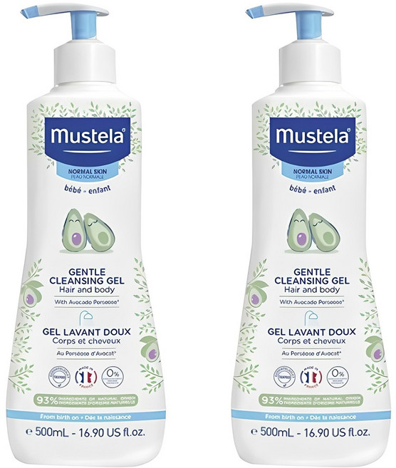 무스텔라 젠틀 클렌징 젤, 2개, 500ml