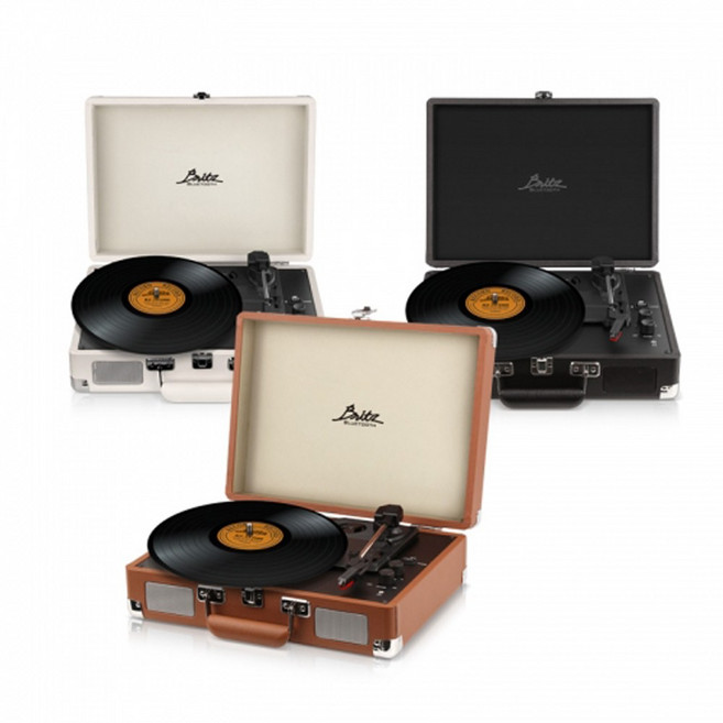브리츠 턴테이블 LP플레이어 감성 블루투스 레코드 전축 레트로 인테리어 스피커BZ-TP1000