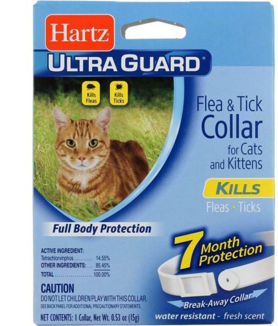 HartzHARTZ 울트라가드 벼룩틱 캣 앤 키튼 칼라 화이트 1개, 15g