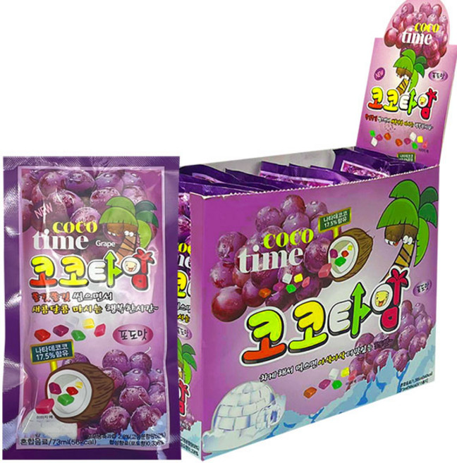 코코타임 15개입 - 포도맛, 73ml, 15개