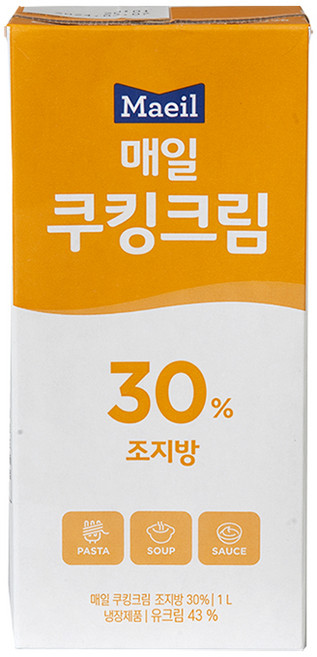 매일 쿠킹크림 조지방30% 1000ml 아이스박스무료포장, 1L, 8개