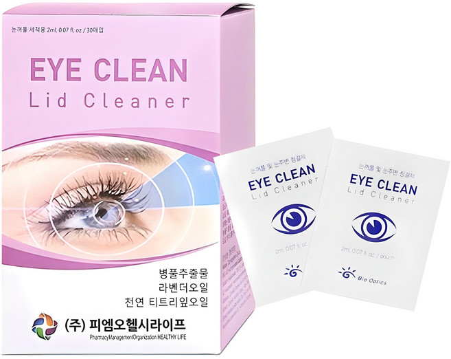 아이크린 리드 클리너 눈꺼풀 세정제 30매입, 60ml, 1개