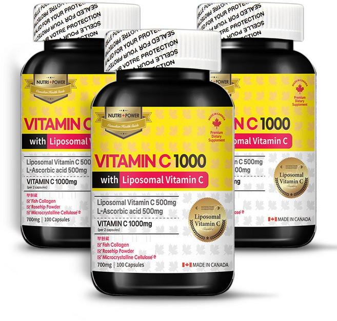 뉴트리파워 리포좀 비타민C1000 고함량 리포조말, 3개, 100정