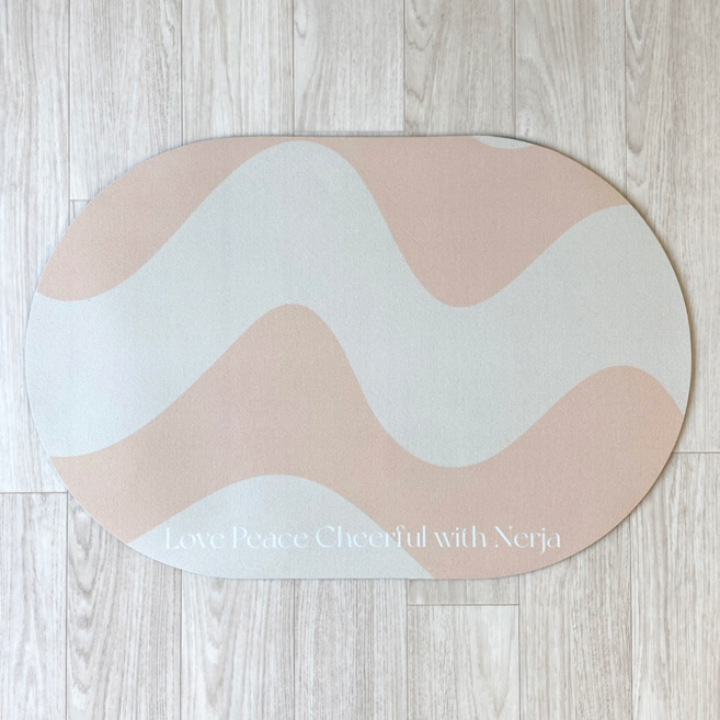 네르하 빨아쓰는 소프트 규조토 발매트 주방 싱크대 매트 4세대, 발매트 60x40, 1. 물결 베이지