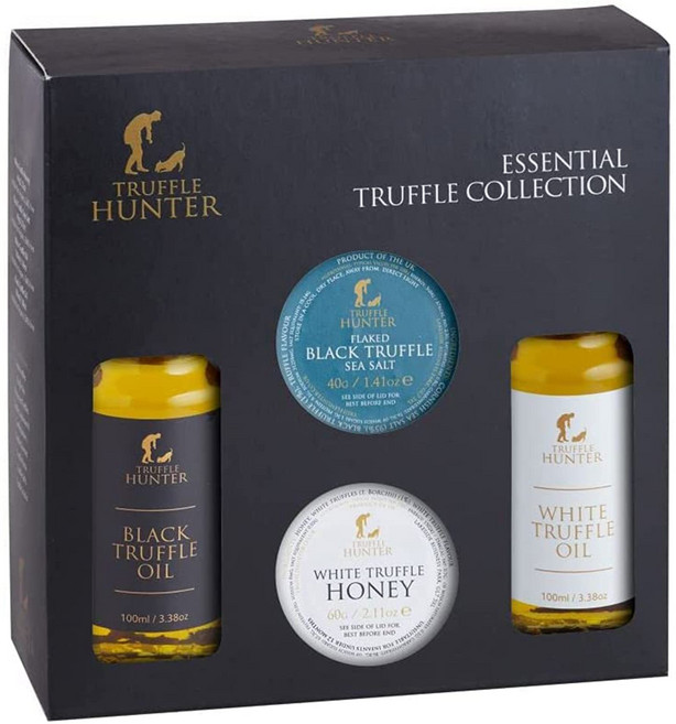 Trufflehunter x 에센셜 트러플 컬렉션 블랙 & 화이트 트러플 오일 바다소금 트러플 허니 세트 Essential Truffle Collection Black & Wh, 1개, 200ml