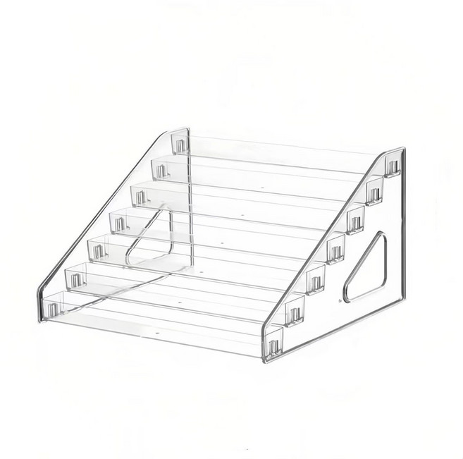롤링페이퍼 아크릴 피규어 젤네일 화장품 다용도 7단 진열대, 1개, 투명