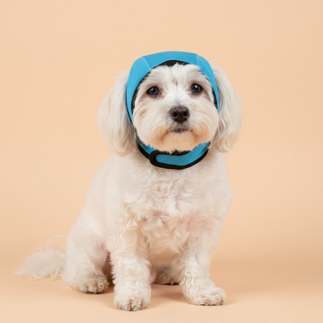 애견 방수 이어캡 통기성 소음방지 이어캡 강아지 여름용 수영용품, 1개, 파란색