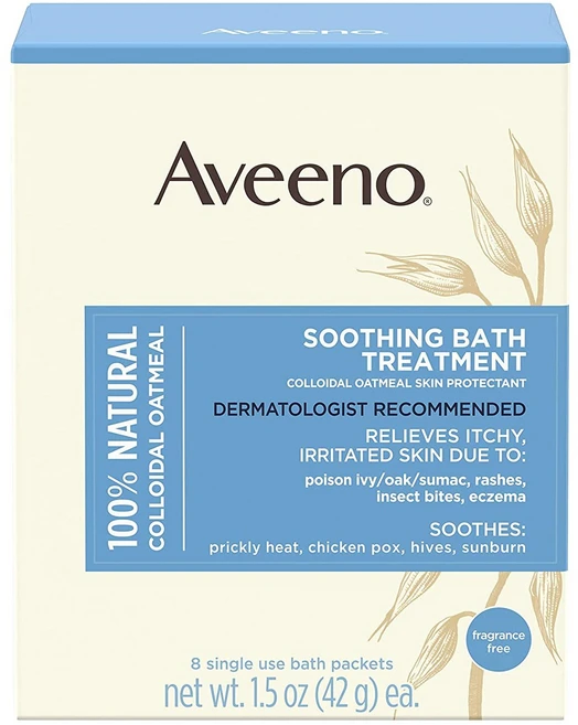 아비노 오트밀 100% 입욕제 Aveeno Bath Treatment 8팩 336g, 1개 - 쿠팡