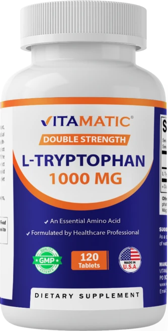 비타매틱 엘-트립토판 1000mg - 120정, 120회분, 1개 - 쿠팡