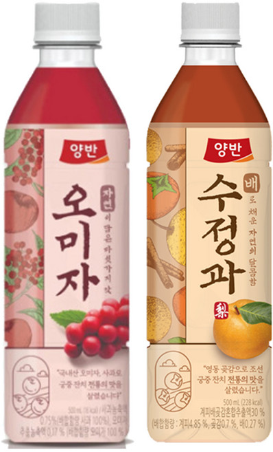 양반 오미자차 500ml 12입 + 배수정과 500ml 12입[K], 12개