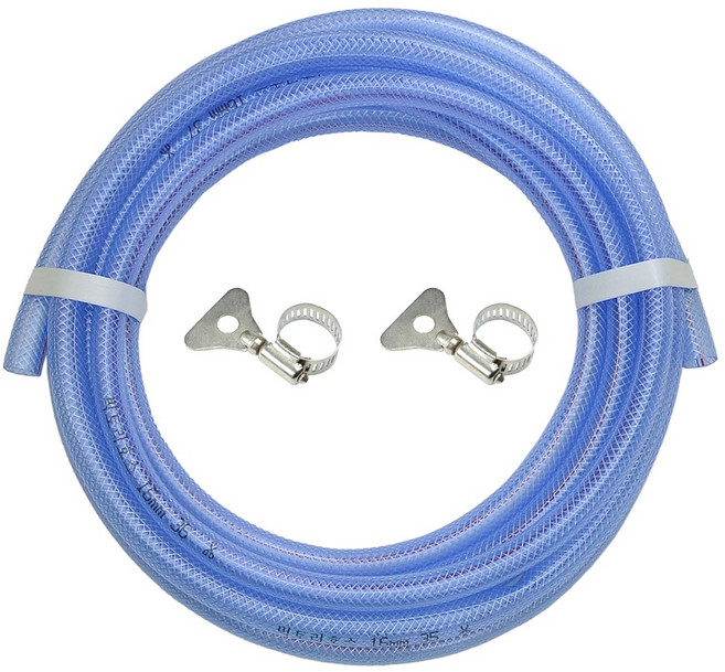 빅토리 무독성 편사(실)호스 내경19mm 5M+스텐밴드 2개 포함/편사호스 목장호스 에어컨호스 수평호스 씽크호스 세탁기호스, 1개