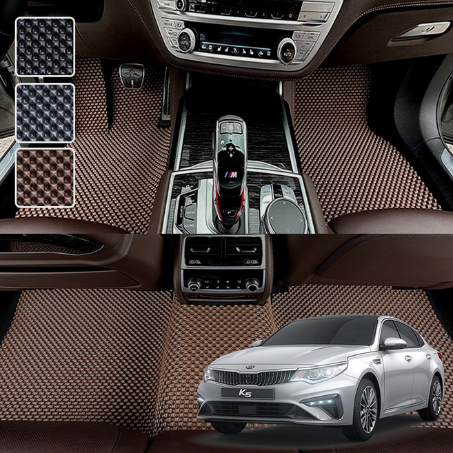 DXSOAUTO K5 전용 3D 엠보싱 차세대 고무매트 1열2열 세트, 블랙, 103 K5(더뉴)구형 LPG/택시