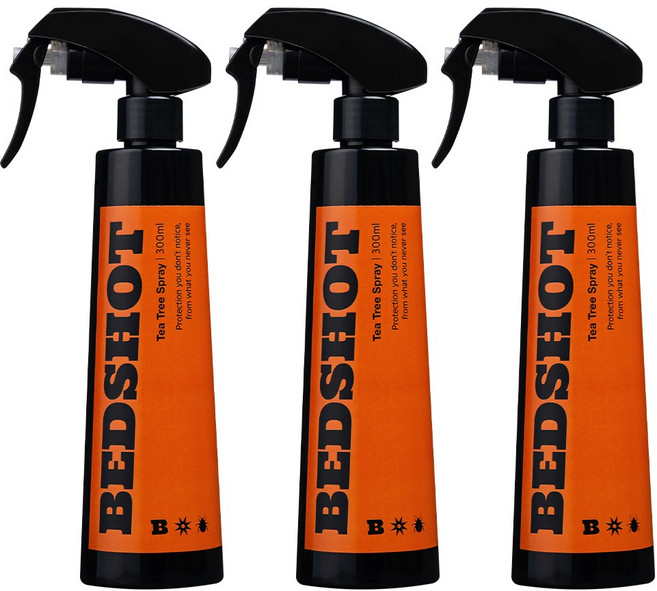 버그넷 티트리 베드샷, 3개, 300ml