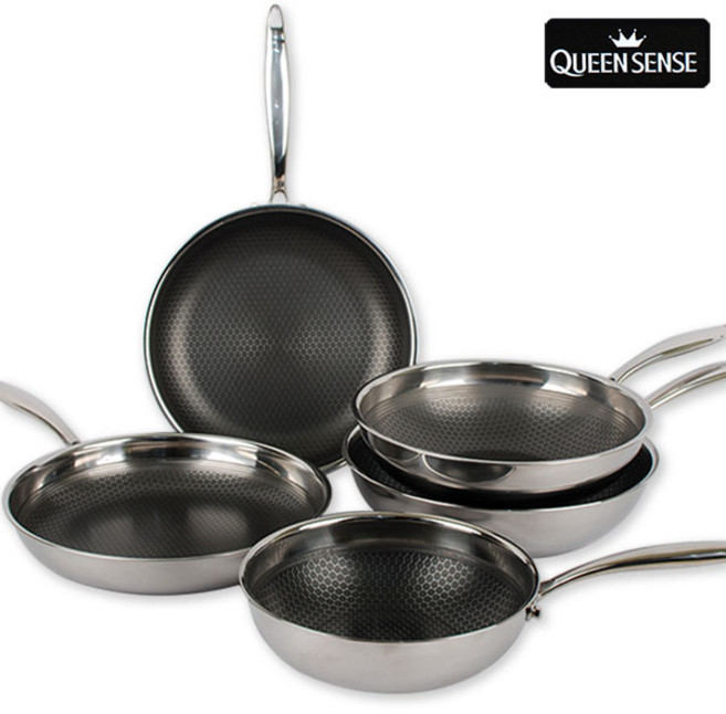퀸센스 라피네 통3중 스텐후라이팬 궁중팬 벌집엠보 논스틱 멀티궁중웍 인덕션겸용 케이스포함, 선택03-라피네궁중팬(24cm), 1개
