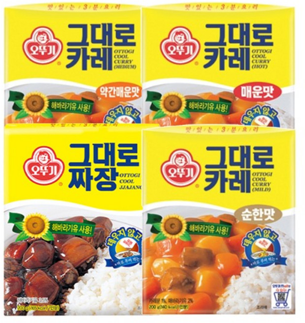 오뚜기 그대로 카레 200g x 24개/짜장, 24개