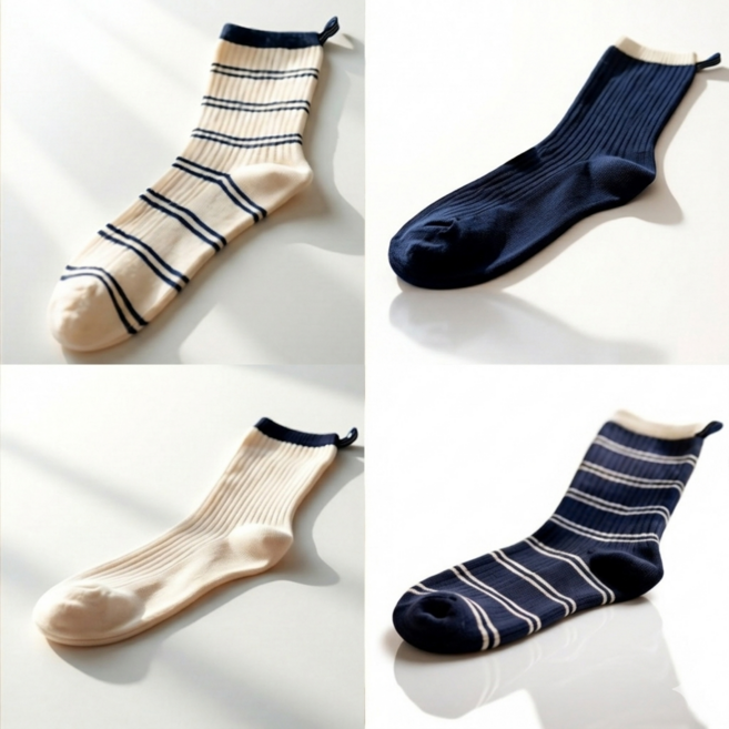 오우하하 여성 중목 패션양말 4종세트