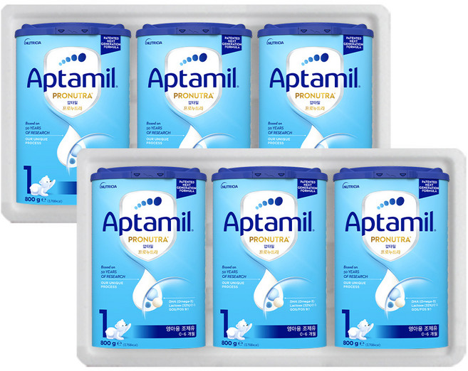 압타밀 프로누트라 어드밴스 뉴 Hmo 분유 1단계, 800g, 6개