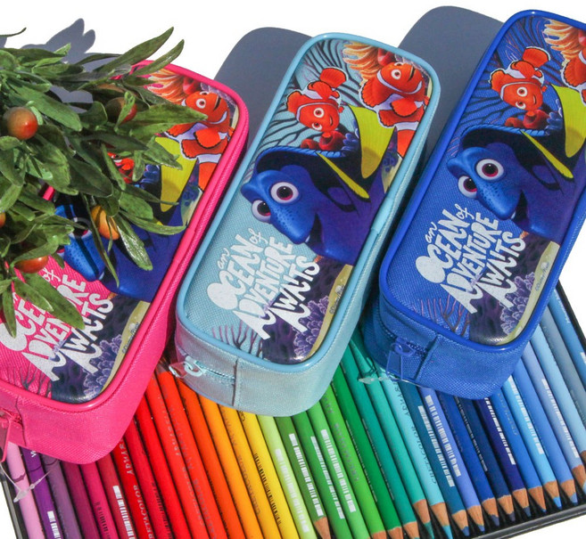 디즈니 니모를 찾아서 도리를찾아서 물고기 파우치 필통 캐릭터필통 천필통 패브릭필통, 블루