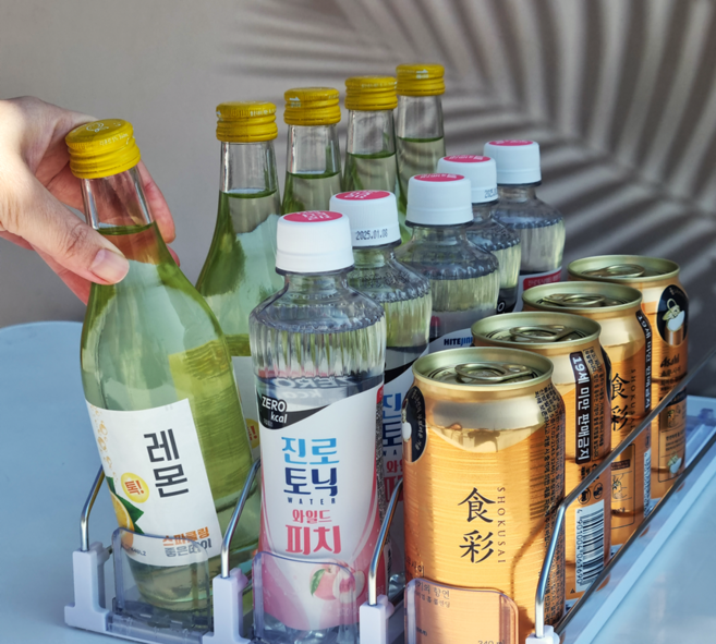 탱이하우스 캔음료트레이 음료수디스펜서, 1개, 흰색