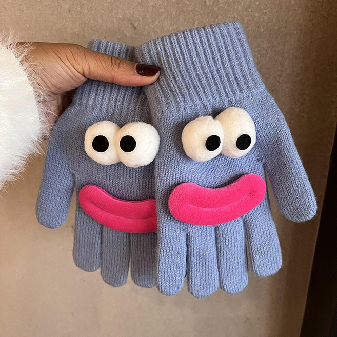 캔디 컬러 손가락 장갑 큐티 손가락 가을 겨울 여루 손가락 터치 캐릭터 방한 장갑