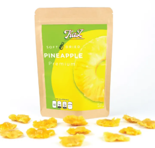 [KAZ] 자연적으로 부드럽게 말린 파인애플 베트남 100g X 4개