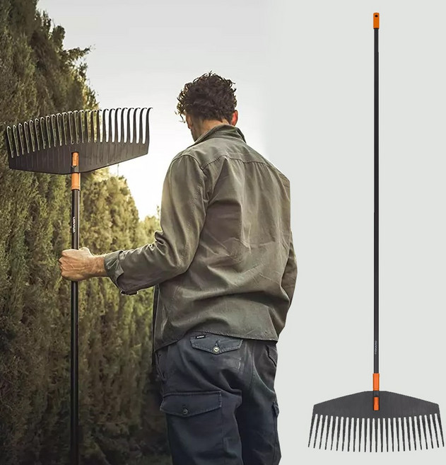 피스카스 솔리드 고정형 갈퀴 1014915 낙엽갈퀴 잔디갈퀴, 피스카스 Solid 고정형 갈퀴 연결자루 세트, 1개