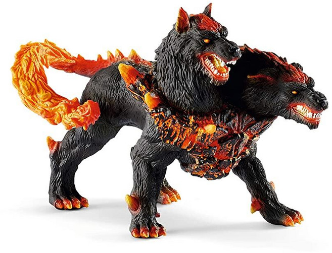 Schleich Eldrador Creatures - 17.8cm(7인치) 헬 하운드 강아지 피규어 - 상상력 넘치는 놀이를 위한 남아 및 여아용 파이어 몬스터 피규어 - 아동