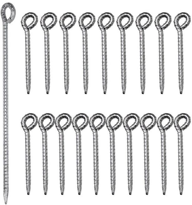철근말뚝 고강도 쇠말뚝 지지대 말뚝 캠핑 단조팩 하우스 고정말뚝, 20개