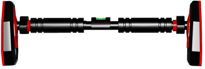 極美家居 室內免打孔單槓 引體向上器, 適用安裝距離73-100cm, 黑紅