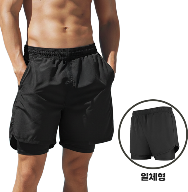 데일로엔 남자 래쉬가드 반바지 레깅스 일체형 워터팬츠