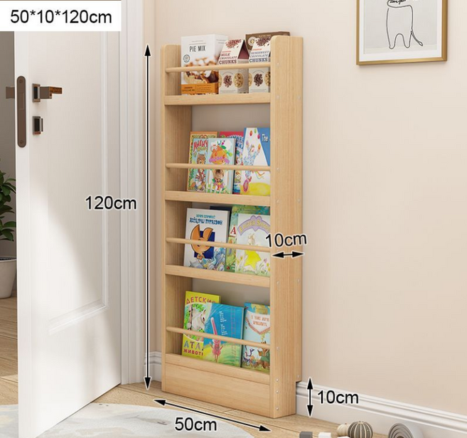 틈새 책장 전면 원목 문뒤 활용도 좋은 얇은, 4겹 50CM